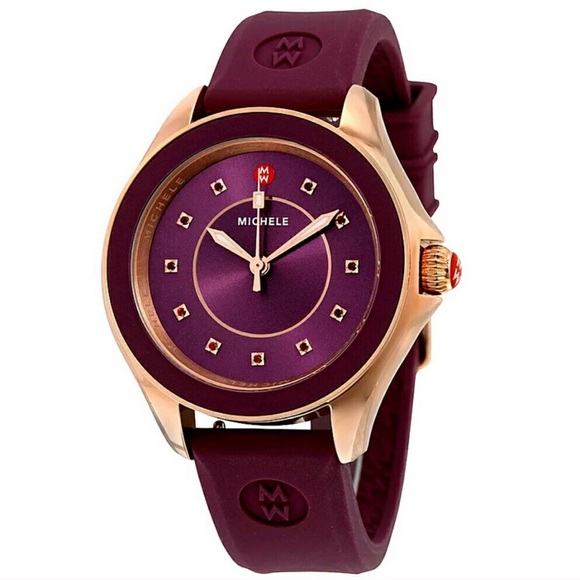 Michele Accessories - Michele Cape Topaz Rose Gold Tone Berry Watch